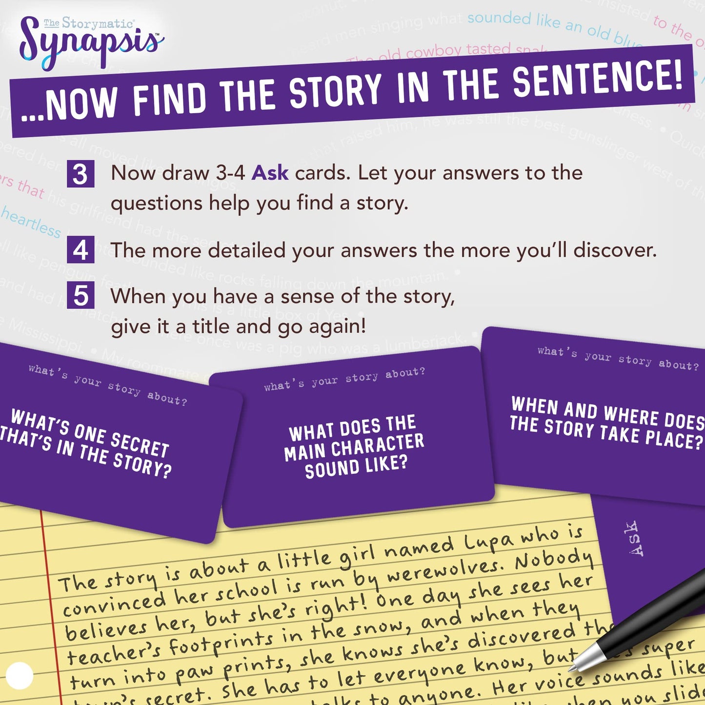 Storymatic Synapsis: Creative Writing Prompts for Adults and Young Writers