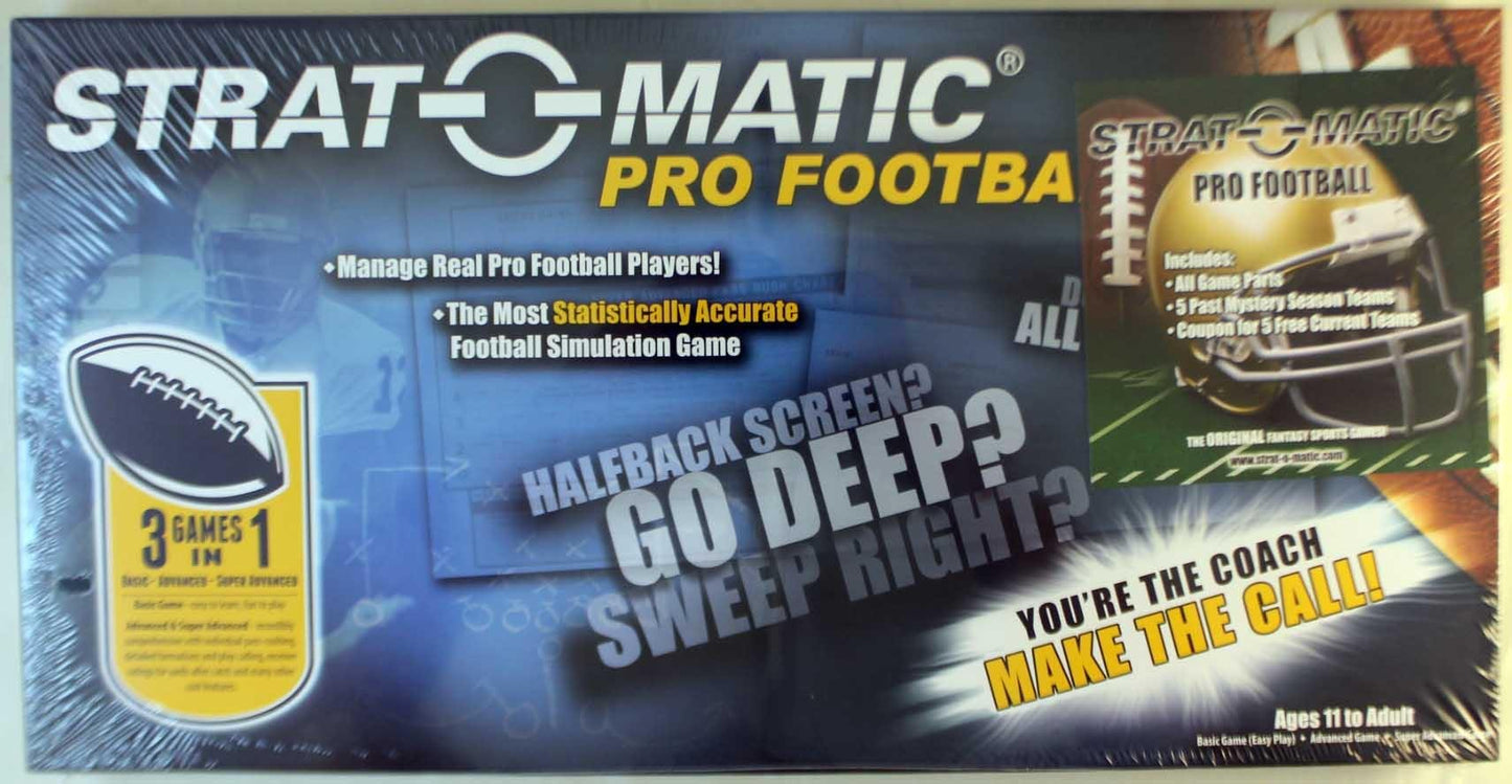 Strat-O-Matic Football Current Edition Game – 2025 Season Edition with 672 Cards