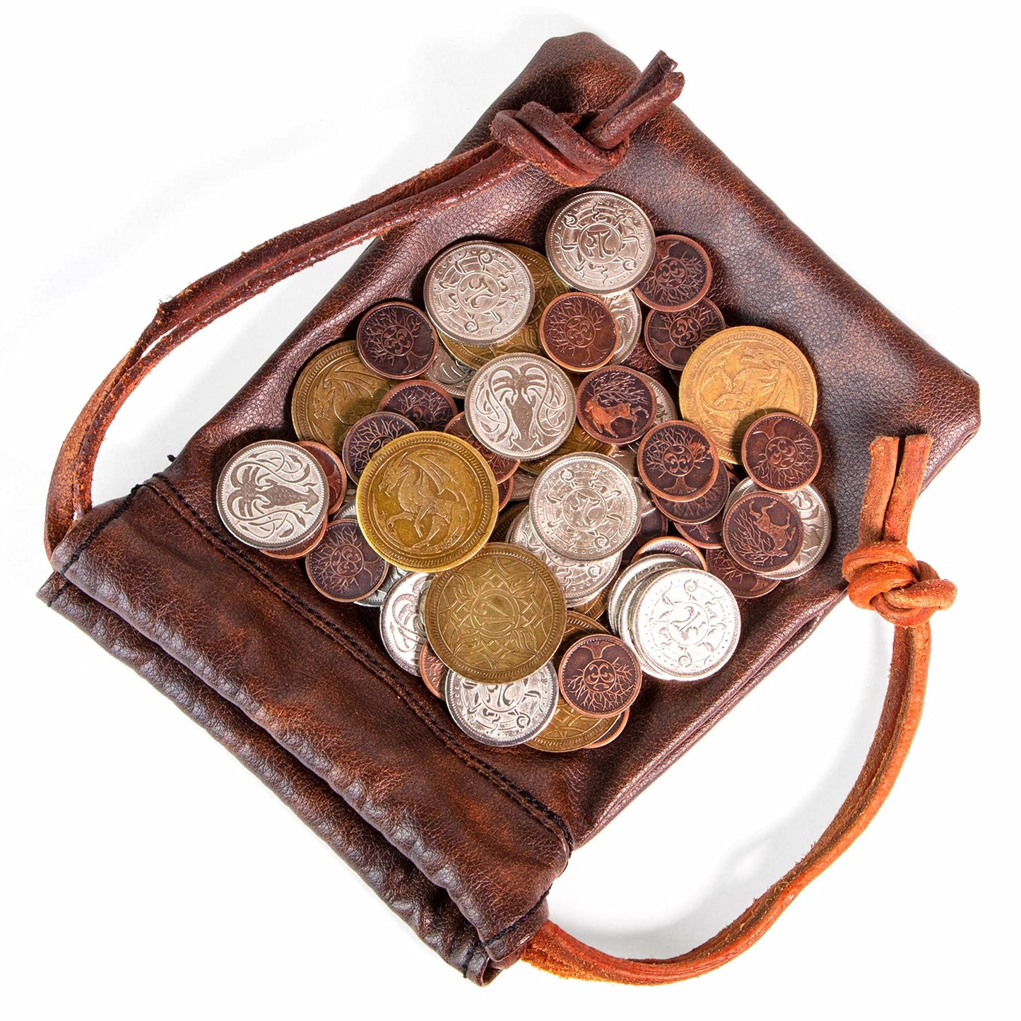 Stratagem The Dragon's Hoard: 60 Real Metal Coins with Leather Pouch