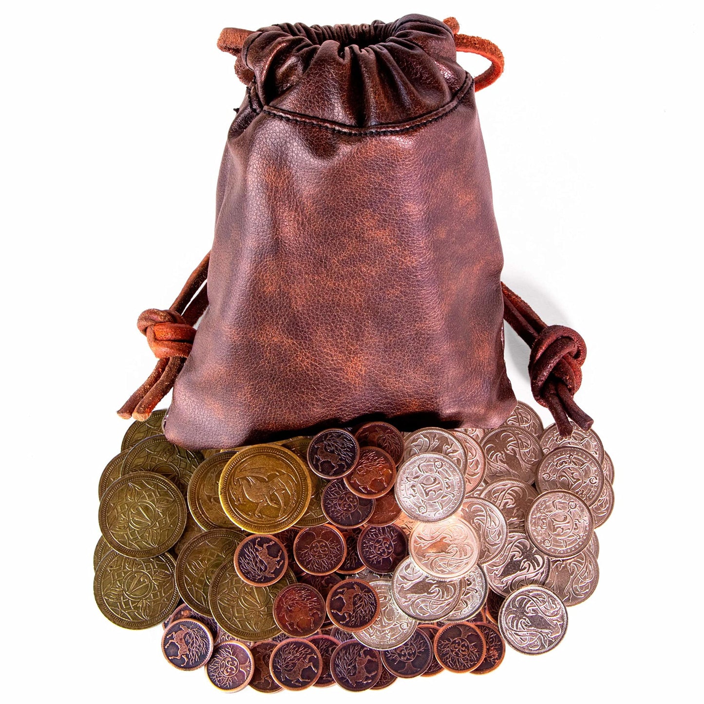 Stratagem The Dragon's Hoard: 60 Real Metal Coins with Leather Pouch