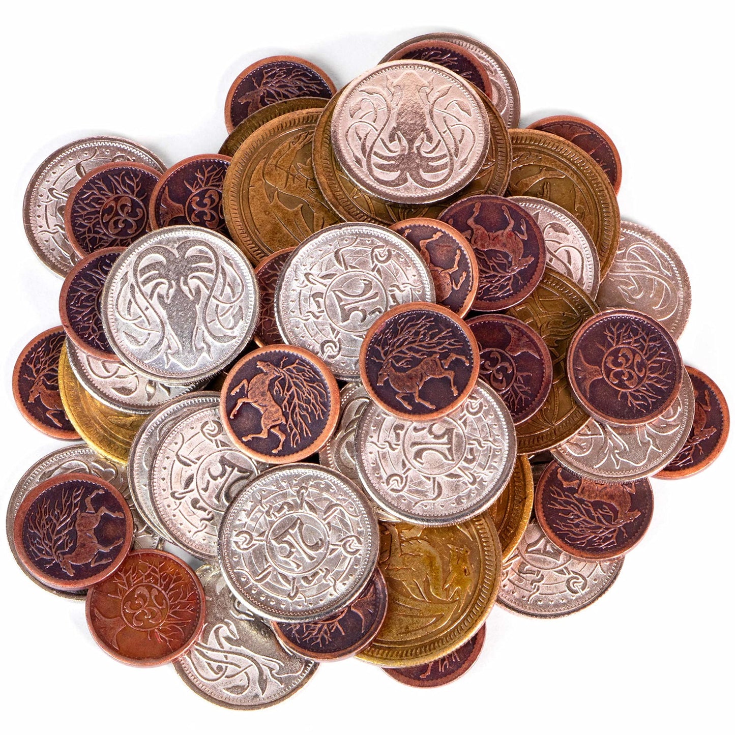 Stratagem The Dragon's Hoard: 60 Real Metal Coins with Leather Pouch