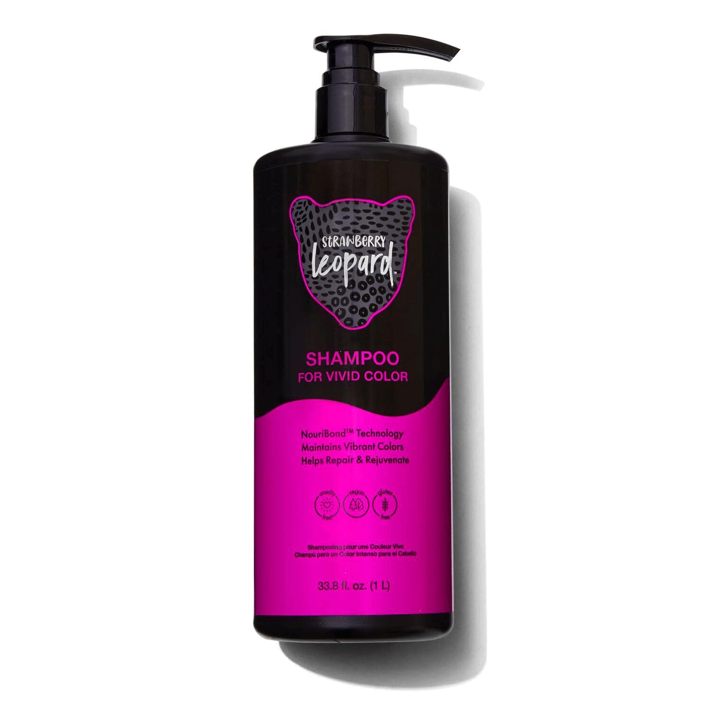 Strawberry Leopard Shampoo for Vivid Color – Repair & Rejuvenate Hair (33.8 Fl Oz, Vegan & Cruelty-Free)