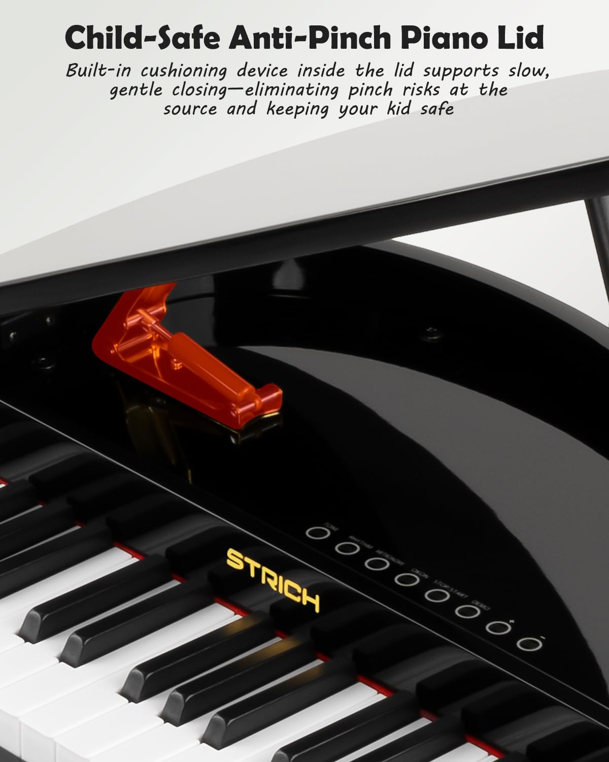 STRICH 37 Keys Kids Piano Keyboard Set – Mini Grand Digital Piano for Kids (3+) with Stand & Chair