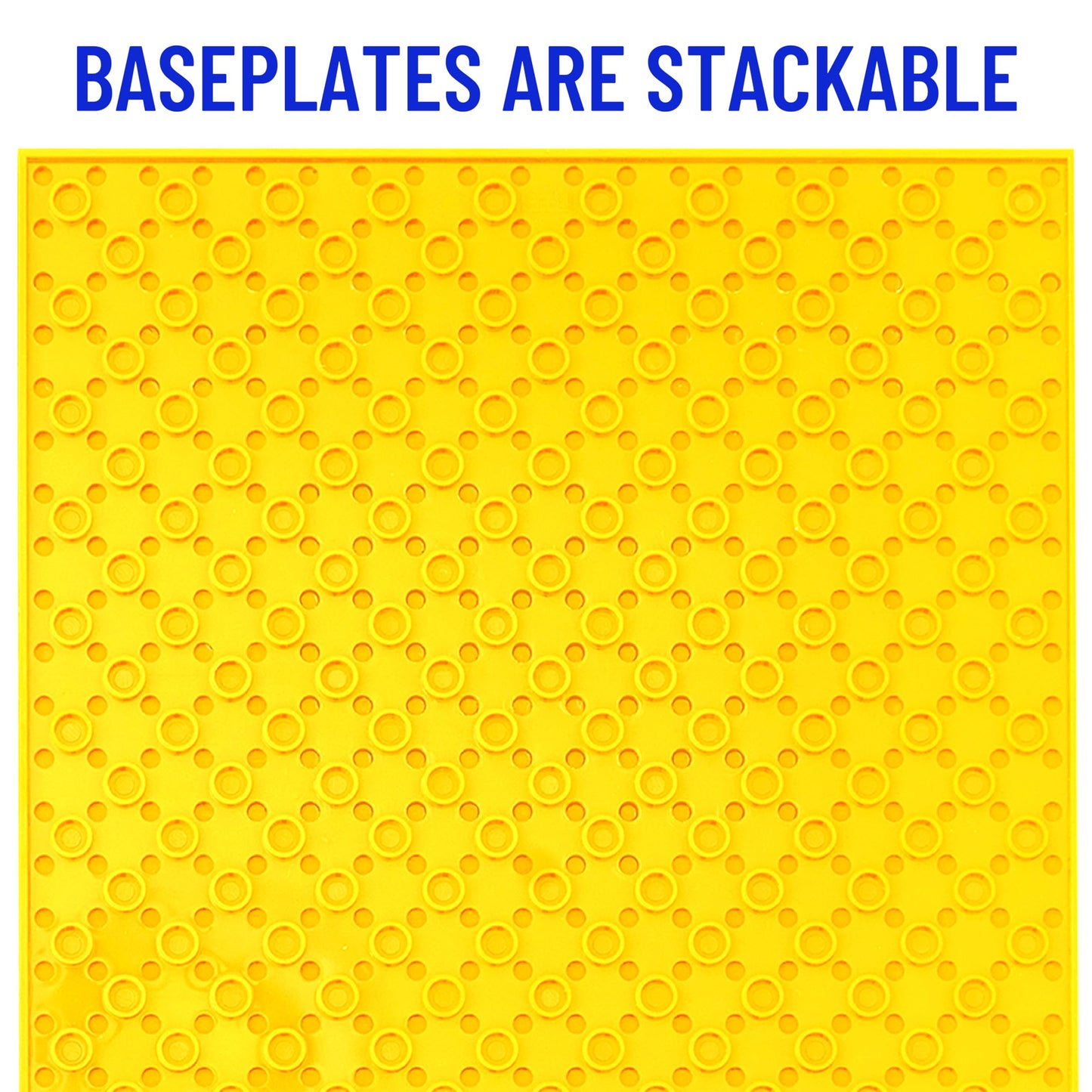 Strictly Briks Stackable Baseplates – 24 Pack 10x10, 32x32 Studs, LEGO Compatible, Rainbow
