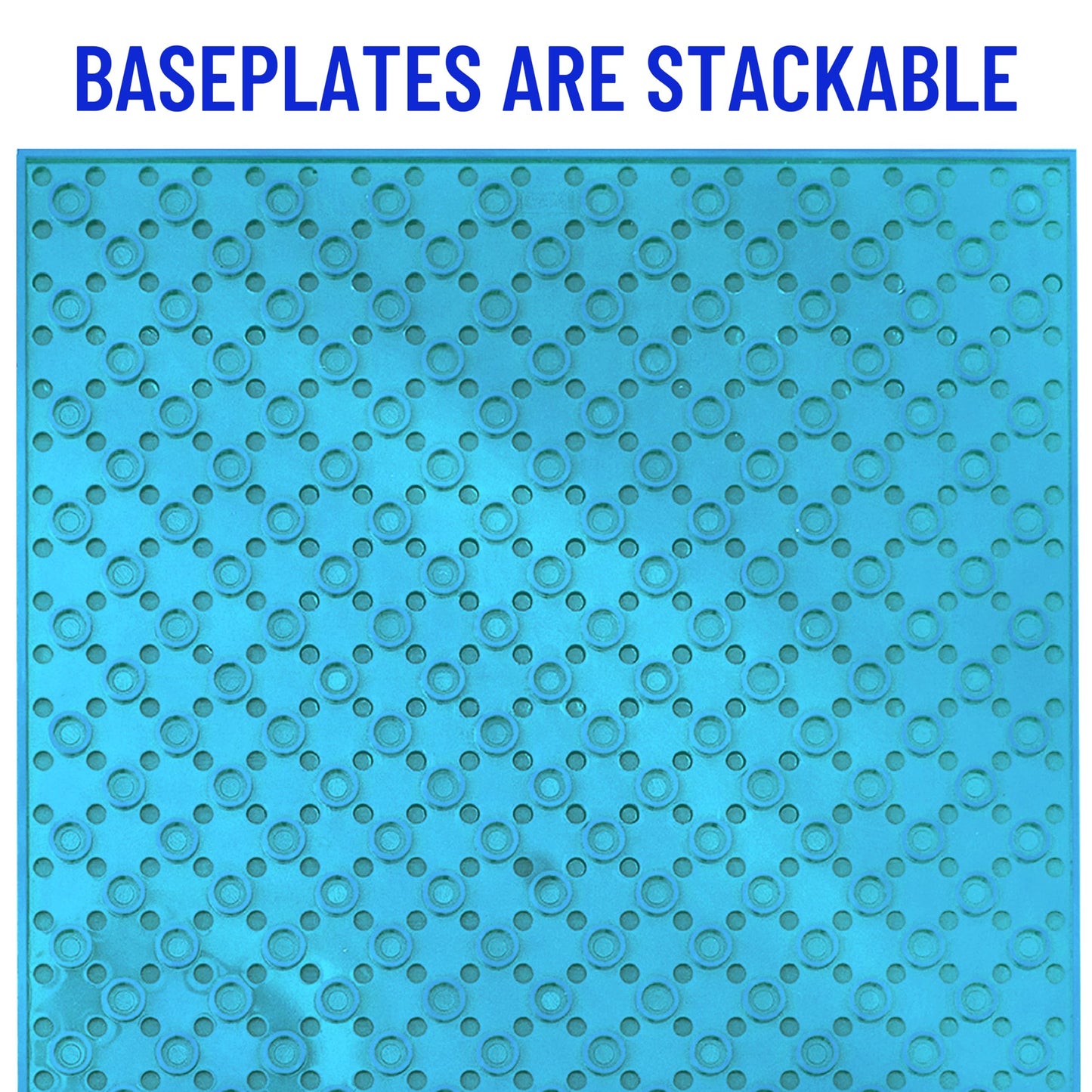 Strictly Briks Stackable Baseplates – 12 Pack, 10x10, 32x32 Studs, Lego Compatible