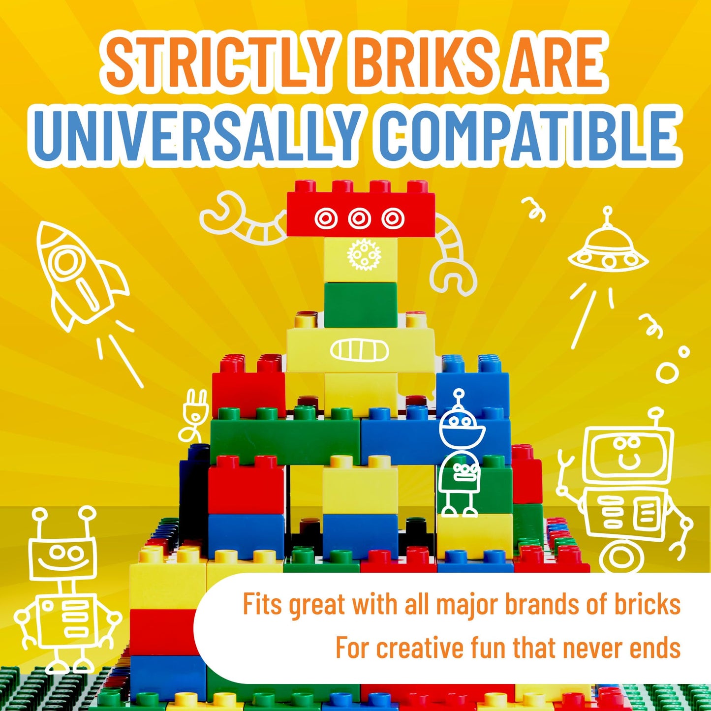 Strictly Briks 108-Piece Building Blocks – LEGO Duplo Compatible for Toddlers & Kids