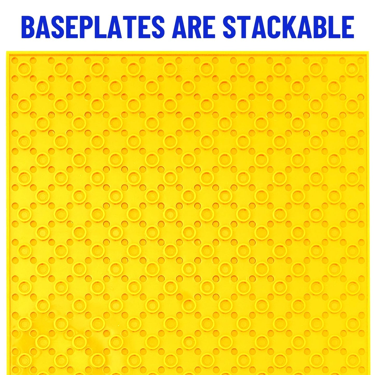 Strictly Briks Stackable Rainbow Baseplates – 12 Pack 10x10, 32x32 Studs, LEGO Compatible