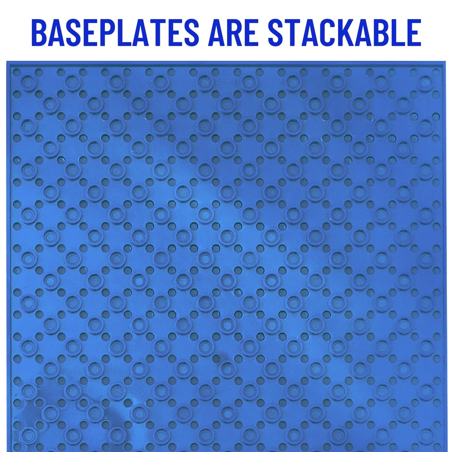 Strictly Briks Stackable Baseplates – 12 Pack, 6x6 in, 20x20 Stud, Rainbow, LEGO Compatible