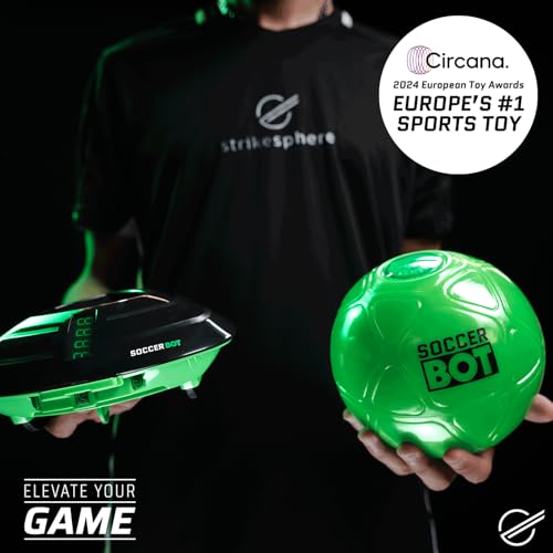 Strikesphere Soccer Bot – Indoor Soccer Trainer with Score Tracker, 3 Speed Modes & Smart Discs