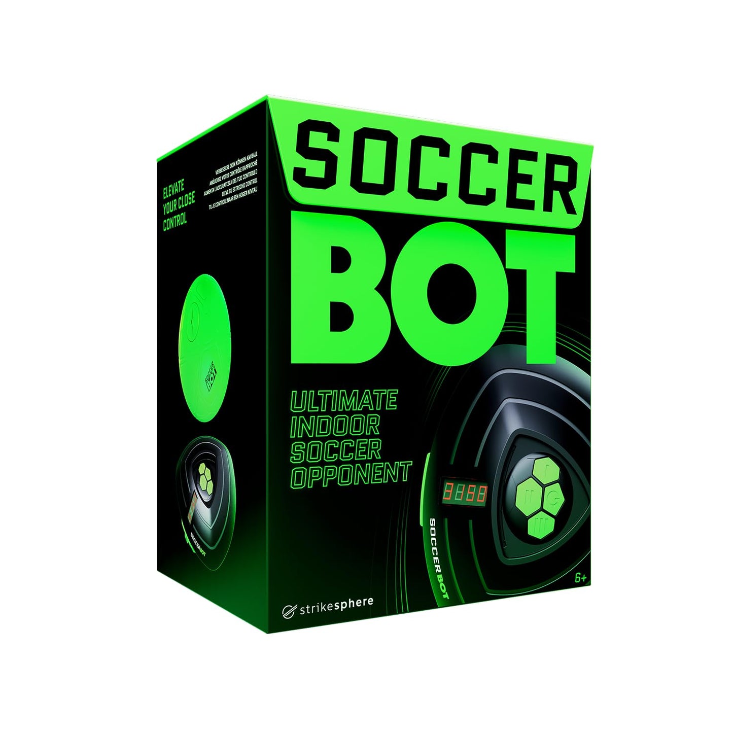 Strikesphere Soccer Bot – Indoor Soccer Trainer with Score Tracker, 3 Speed Modes & Smart Discs