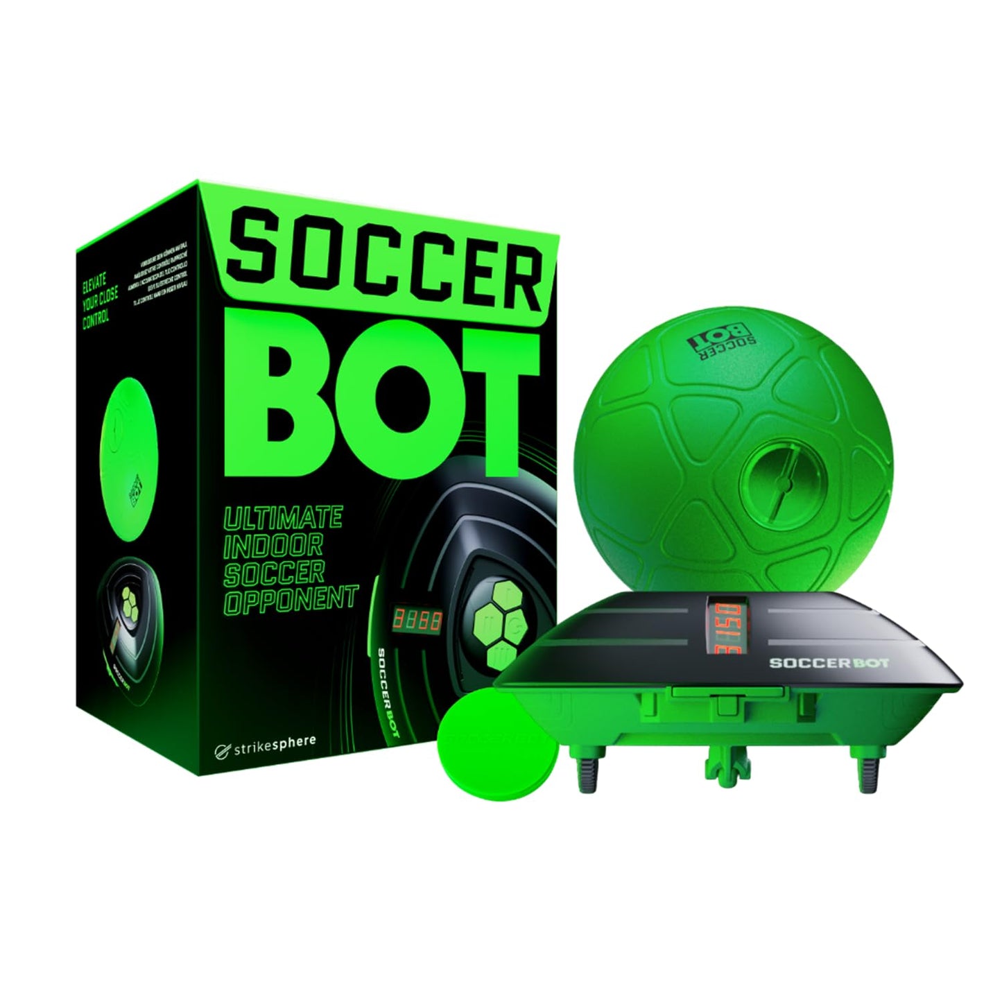 Strikesphere Soccer Bot – Indoor Soccer Trainer with Score Tracker, 3 Speed Modes & Smart Discs