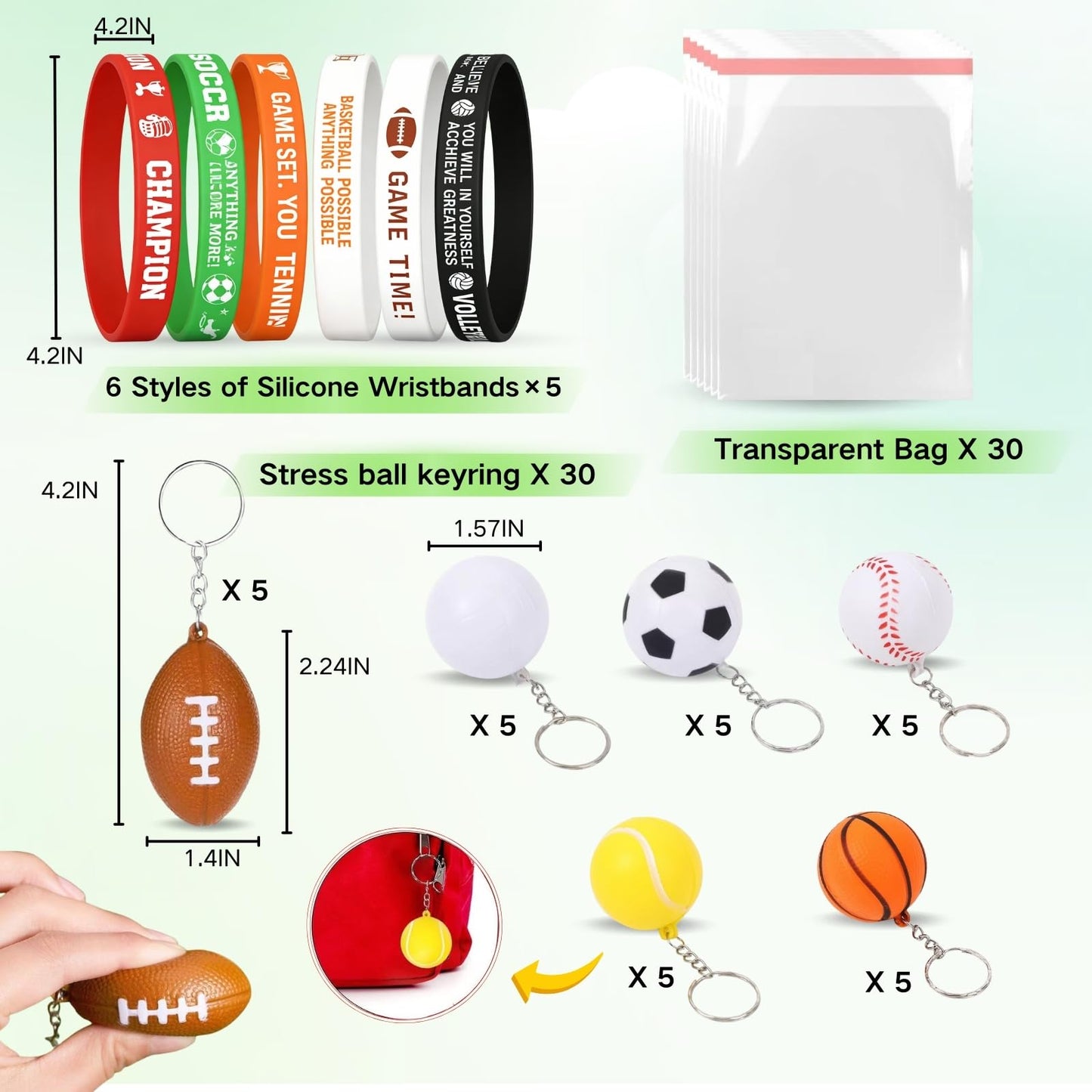 Strolfay 30-Pack Sports Valentines Gifts for Boys – Cards, Keychains & Bracelets