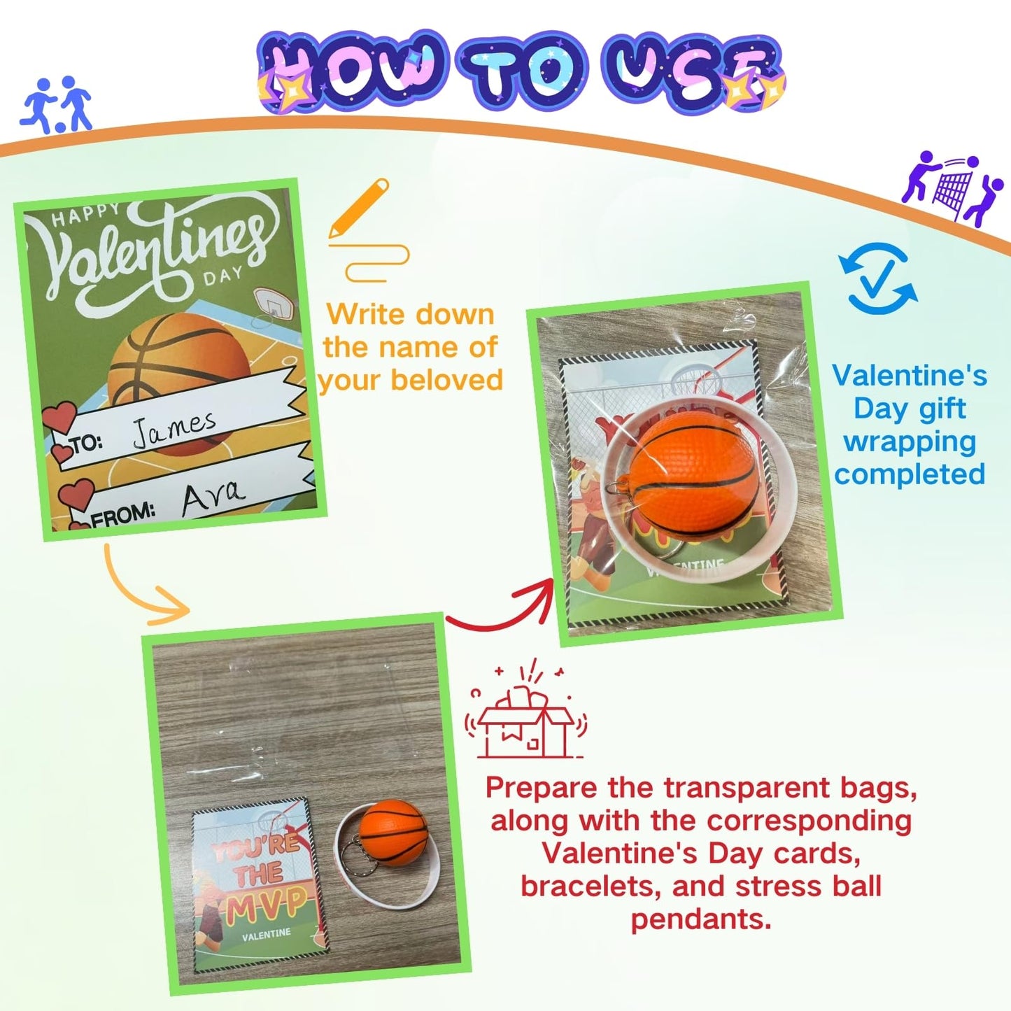 Strolfay 30-Pack Sports Valentines Gifts for Boys – Cards, Keychains & Bracelets