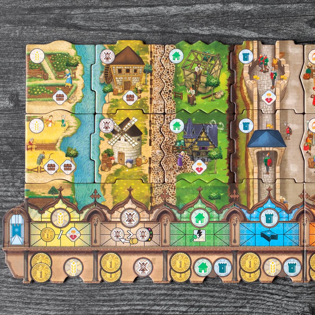 STUDIO H Middle Ages - Medieval Tile Strategy Game for 2-5 Players | 30 Min Play Time | Ages 10+