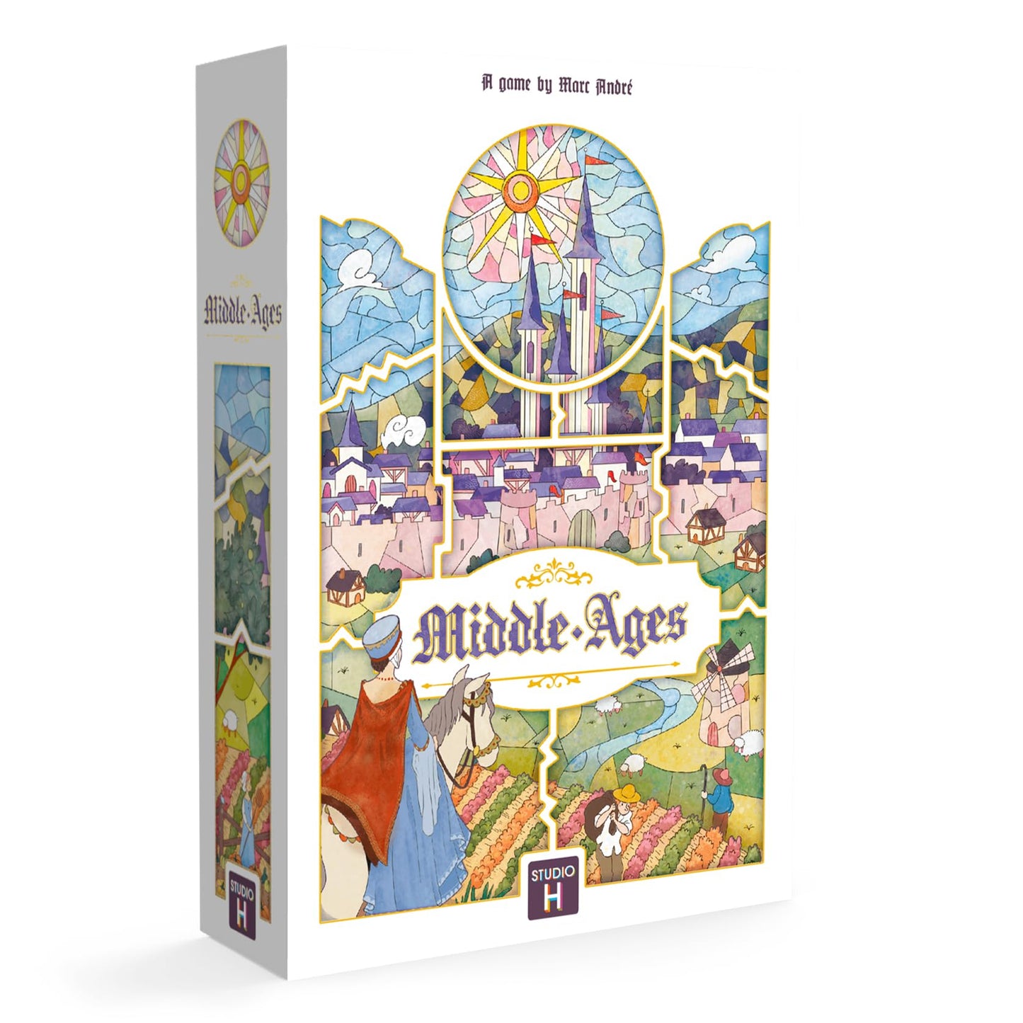 STUDIO H Middle Ages - Medieval Tile Strategy Game for 2-5 Players | 30 Min Play Time | Ages 10+