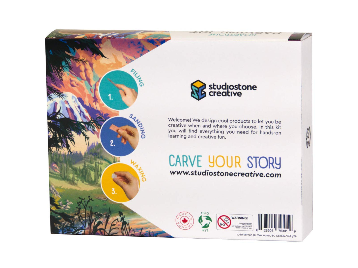 STUDIOSTONE CREATIVE DIY Soapstone Bear Carving Kit – All Supplies Included