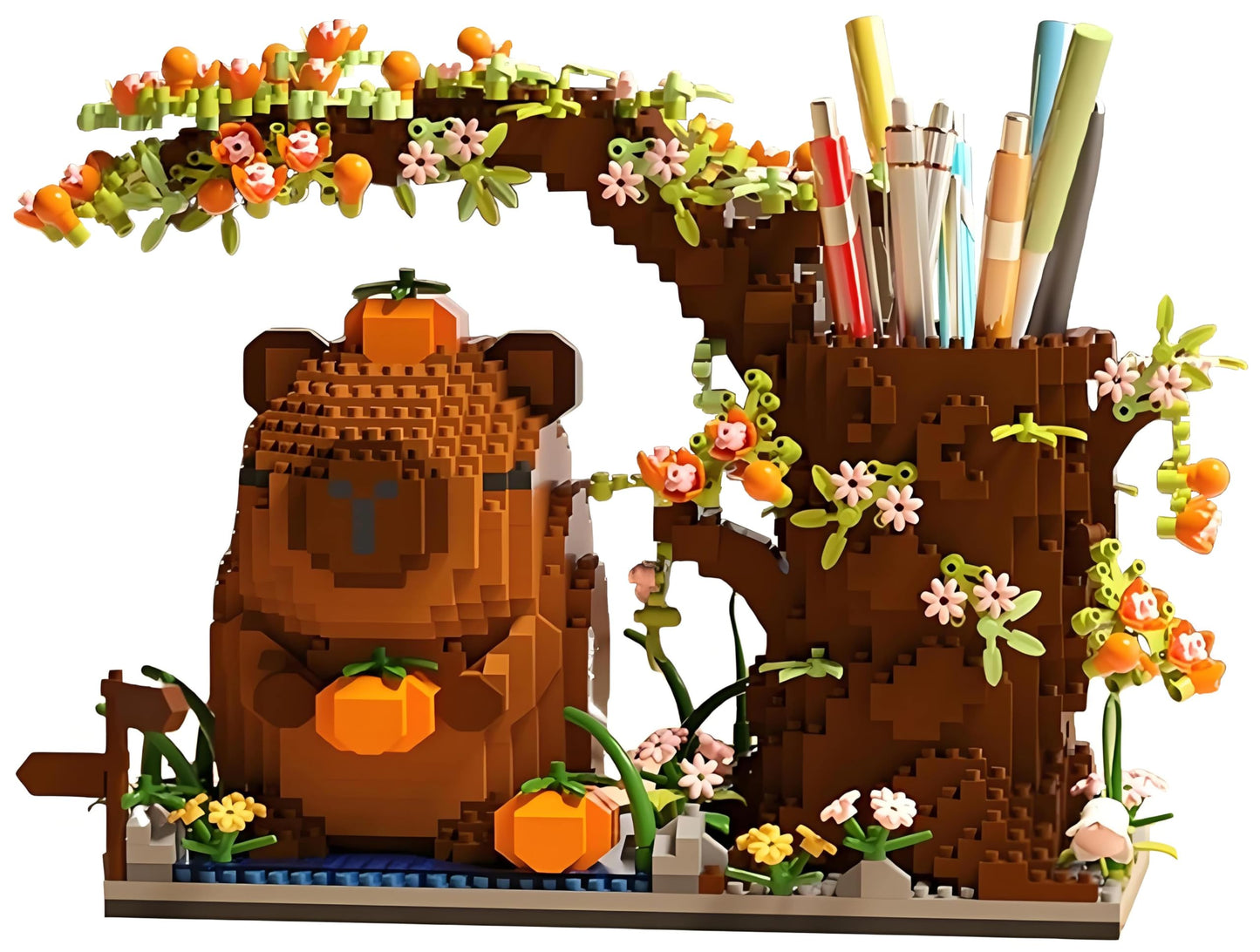 STUDYBOCKS Capybara Building Blocks Set – 1880PCS, Desk Organizer & Cute Decor