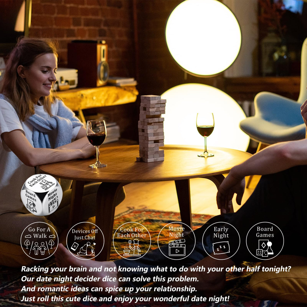 STUNFASSOO Valentines Day Gifts for Couples — Date Night Dice & Anniversary Gift