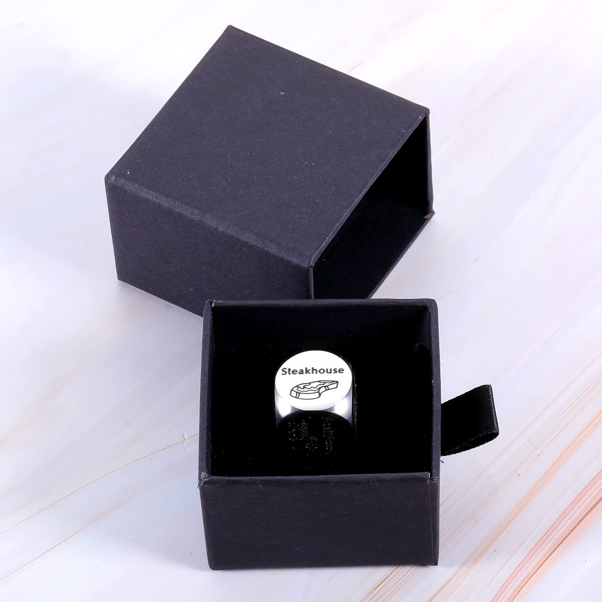STUNFASSOO Food Choice Dice – Valentines Day Gifts for Him & Her, Date Night & 11th Anniversary Steel Gift