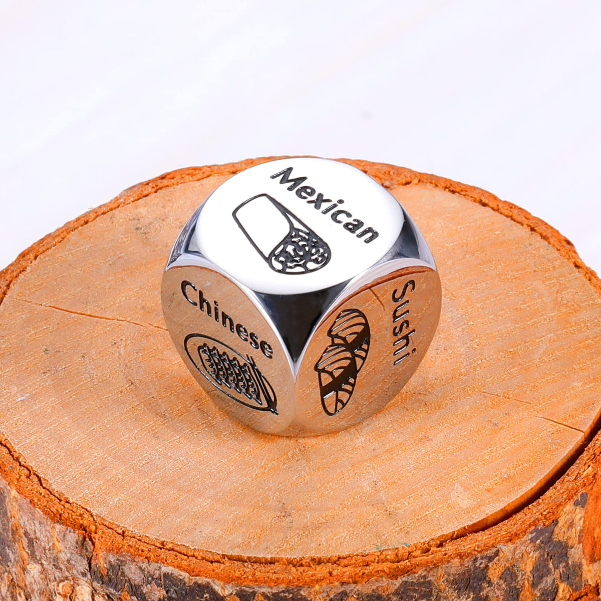 STUNFASSOO Food Choice Dice – Valentines Day Gifts for Him & Her, Date Night & 11th Anniversary Steel Gift
