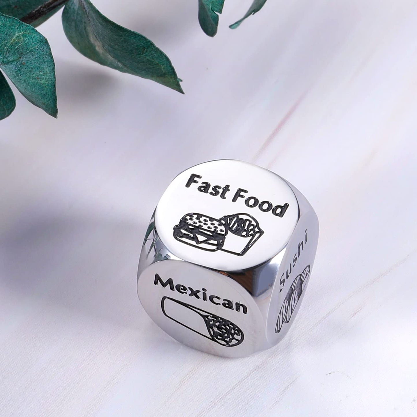 STUNFASSOO Food Choice Dice – Valentines Day Gifts for Him & Her, Date Night & 11th Anniversary Steel Gift