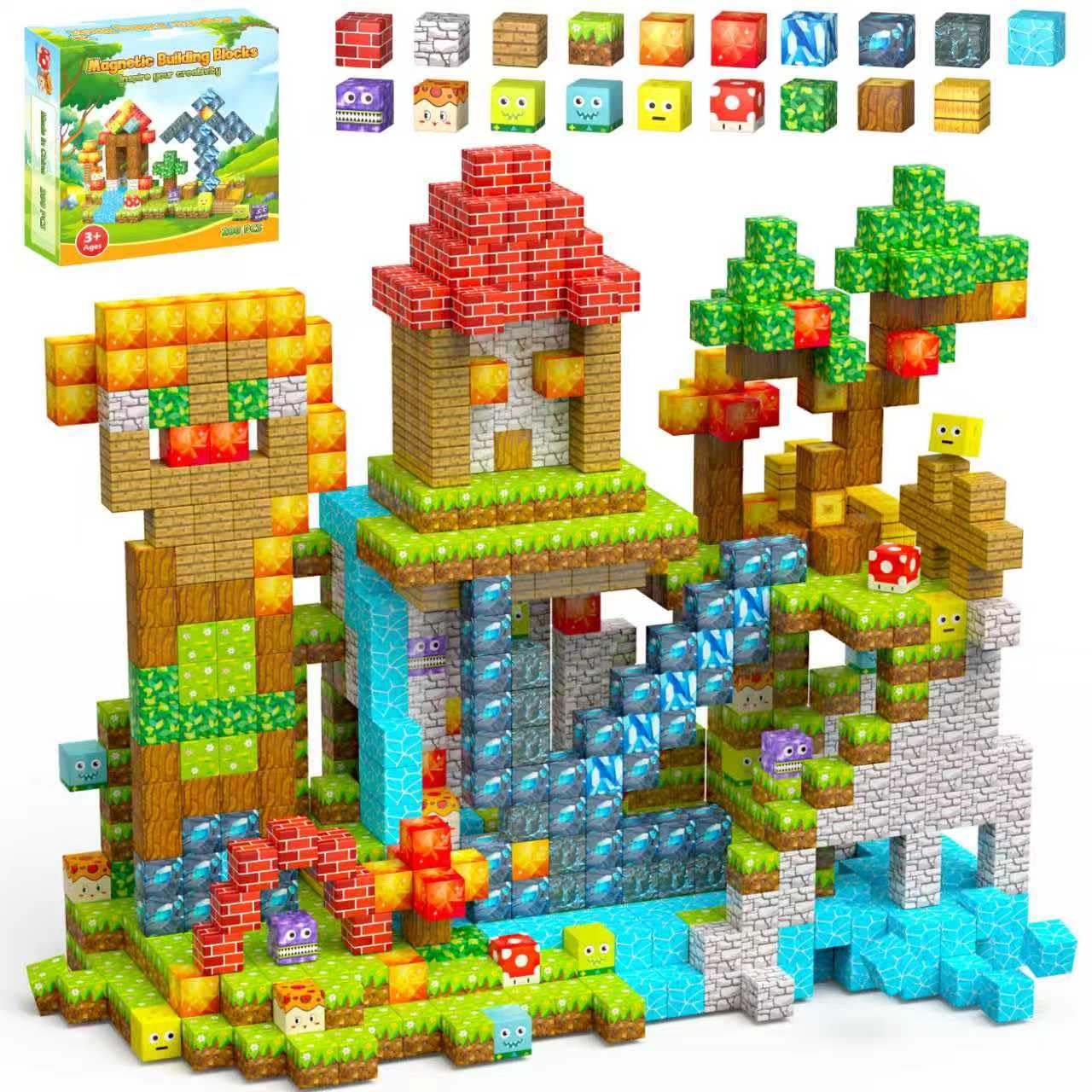 Styleeasy 200PCS Magnetic Blocks – STEM Building Set for Kids 3+ | Sensory & Creative Construction