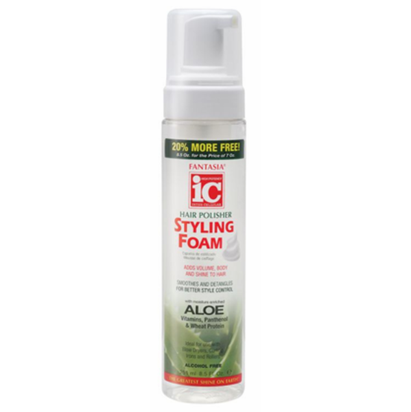 Fantasia IC Fantasia High Potency IC Hair Polisher Styling Foam for Brilliant Shine & Flexible Hold 251ml/8.49 oz