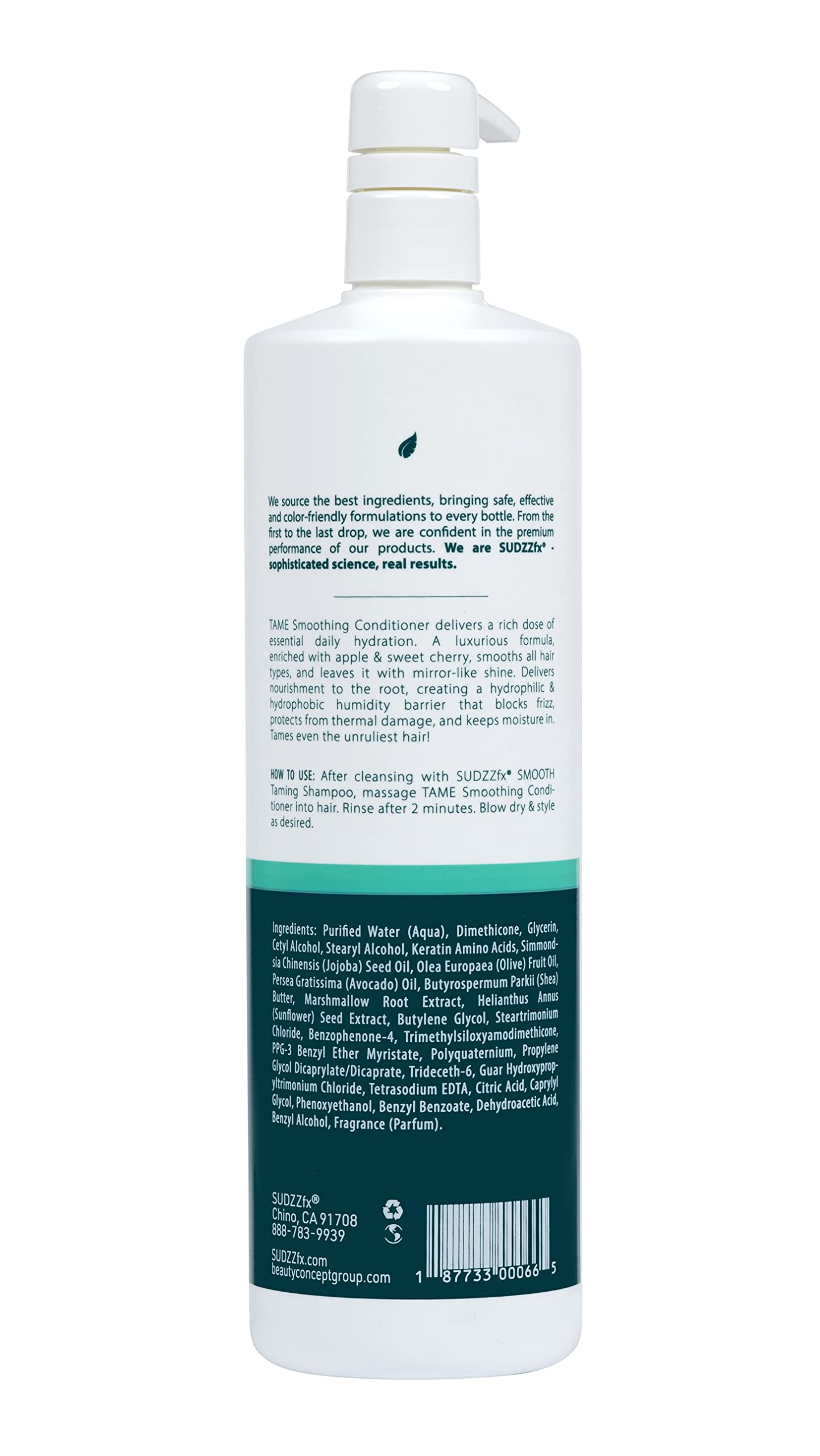 SUDZZFX TAME Smoothing Conditioner – Hydrating Frizz Control, Color Safe, Sulfate Free (33.8 oz)
