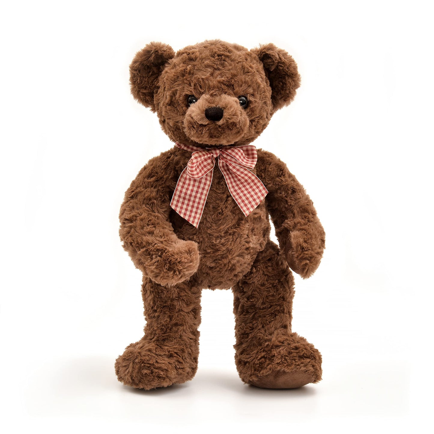 suepcuddly 20-Inch Posed Teddy Bear – Dark Brown Plush Toy for Girls & Kids