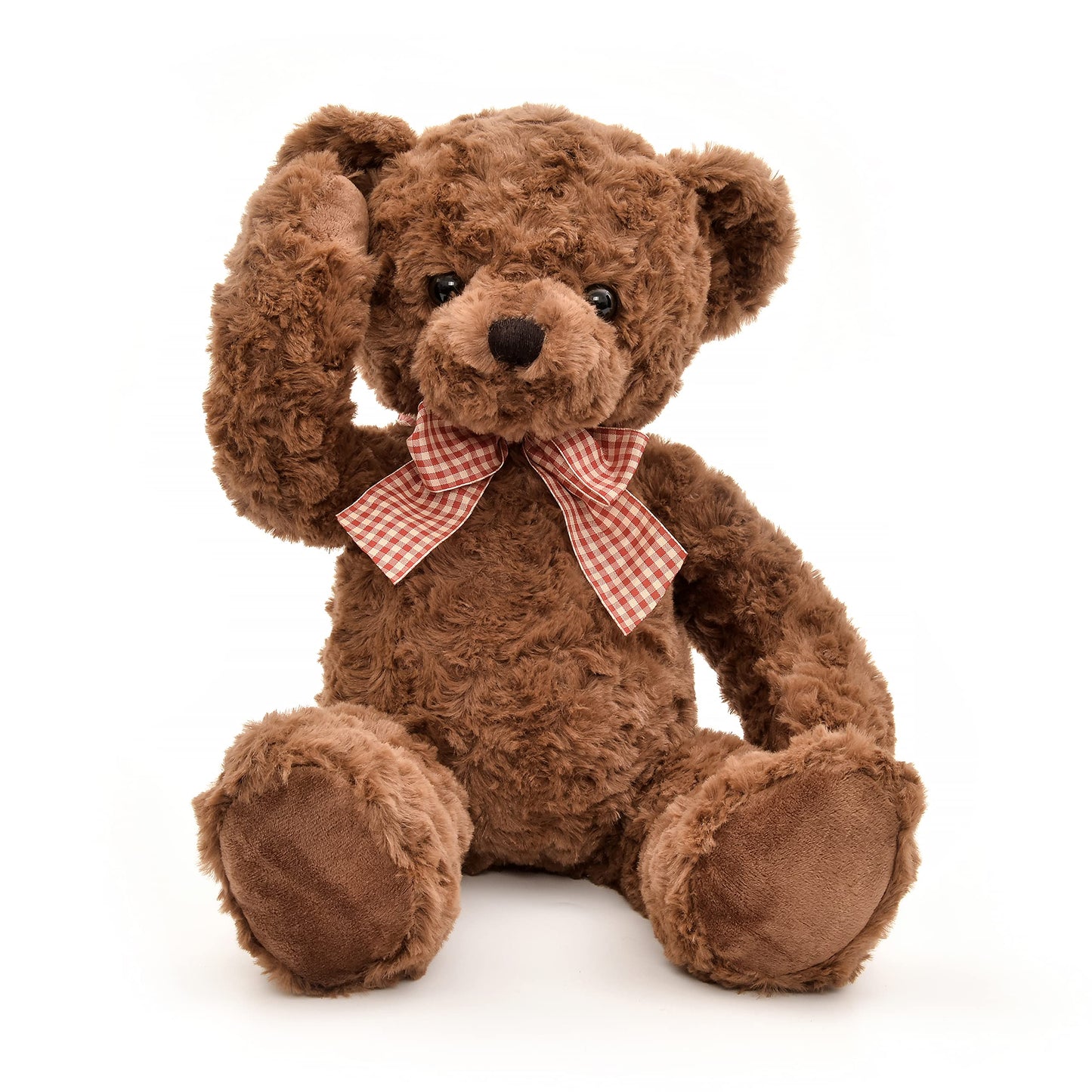 suepcuddly 20-Inch Posed Teddy Bear – Dark Brown Plush Toy for Girls & Kids