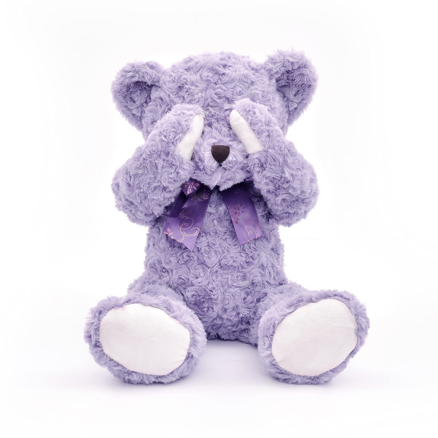suepcuddly 20-Inch Posed Teddy Bear – Purple Plush Toy for Girls & Kids
