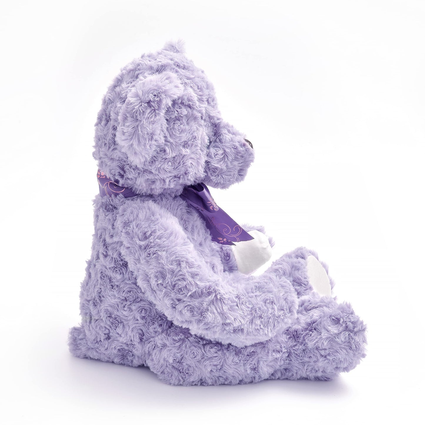 suepcuddly 20-Inch Posed Teddy Bear – Purple Plush Toy for Girls & Kids