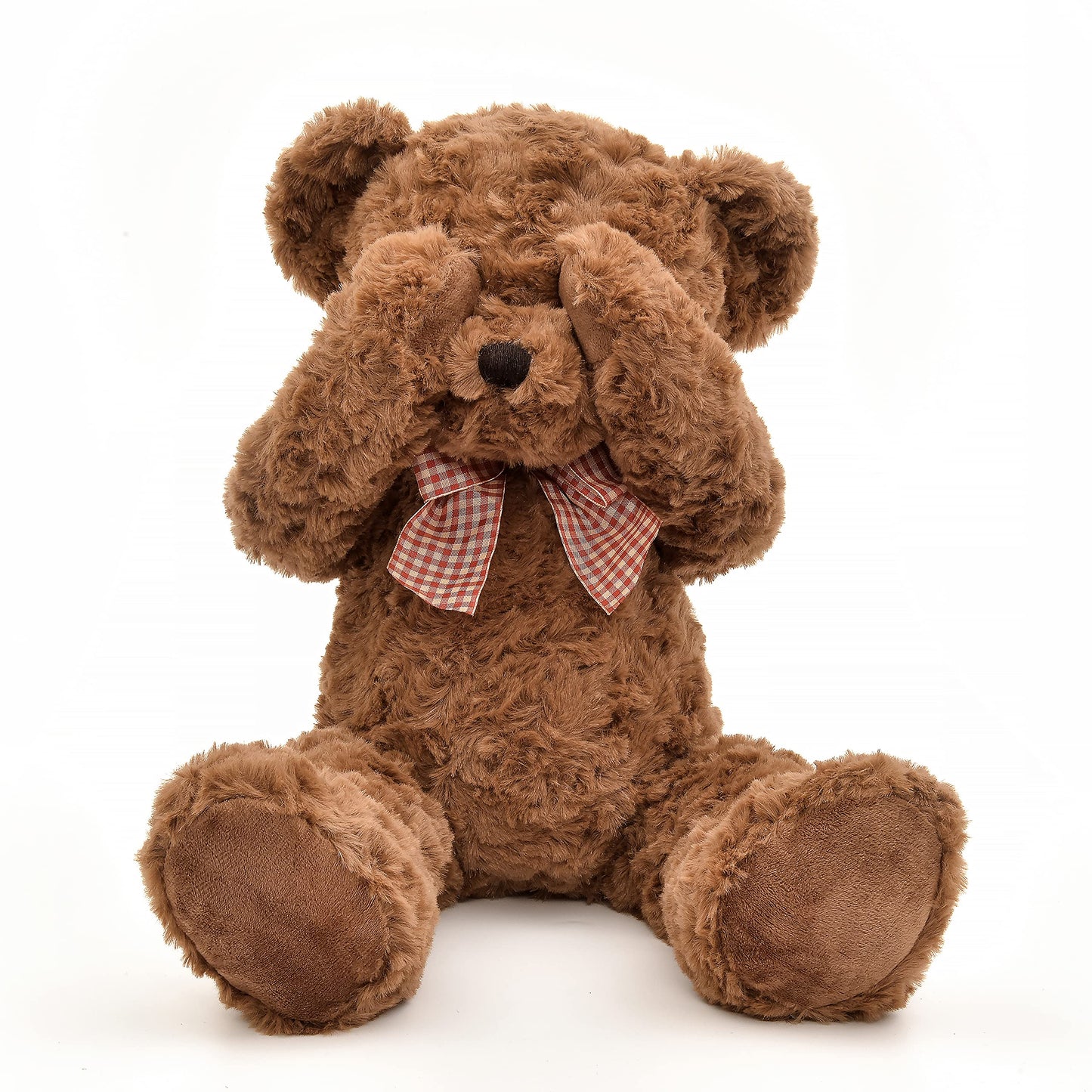 suepcuddly 20-Inch Posed Teddy Bear – Dark Brown Plush Toy for Girls & Kids
