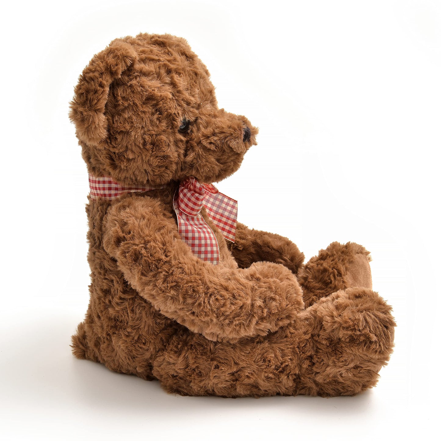 suepcuddly 20-Inch Posed Teddy Bear – Dark Brown Plush Toy for Girls & Kids