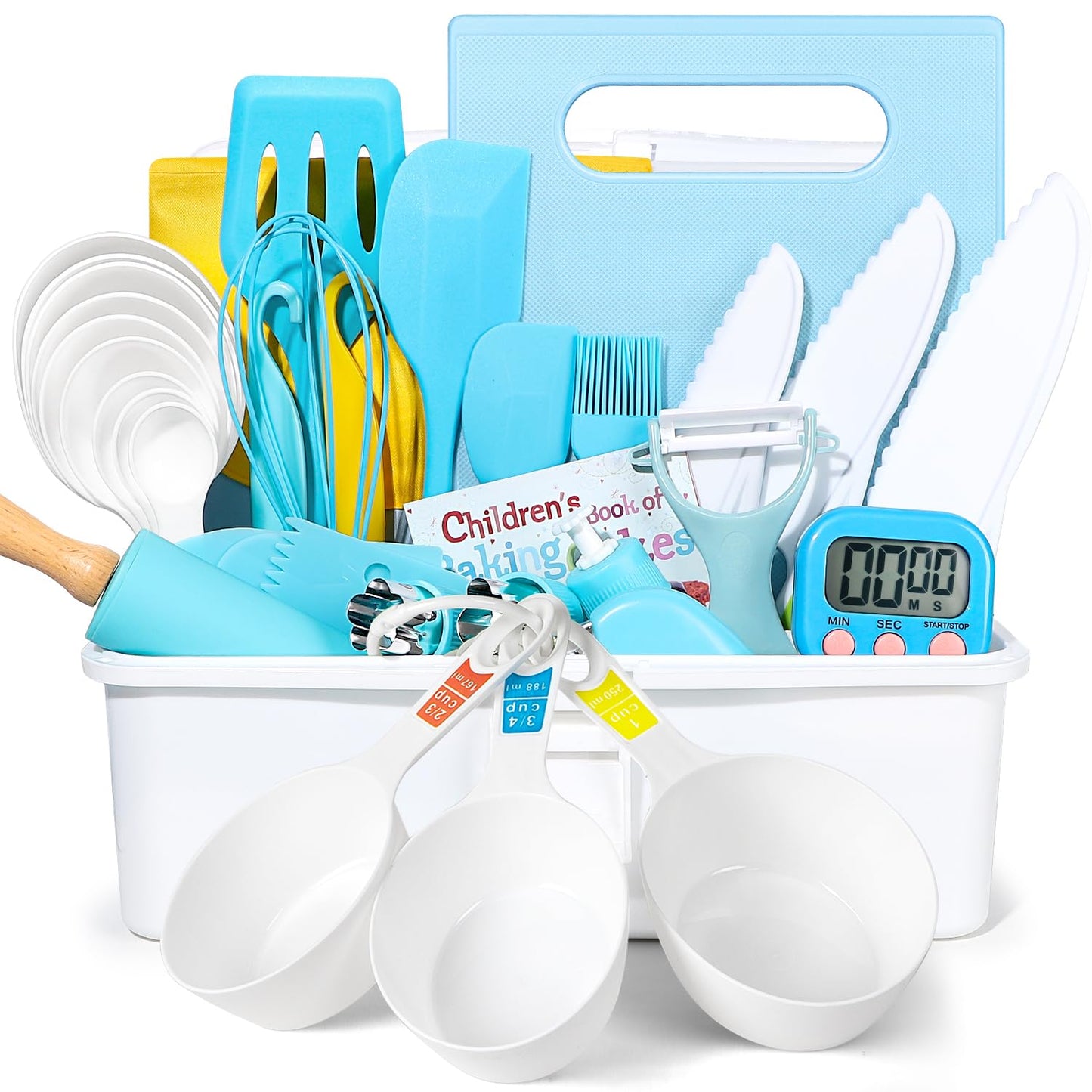 Suhctuptx 37PCS Kids Cooking Set – Real Kitchen Tools for Ages 3-8