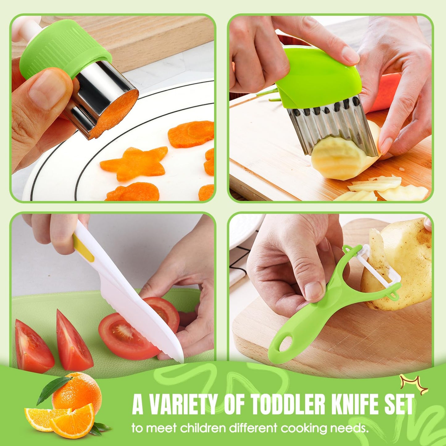 Suhctuptx Kids Cooking Sets Real – 37Pcs Toddler Kitchen Set with Storage Case & Kid-Safe Knives