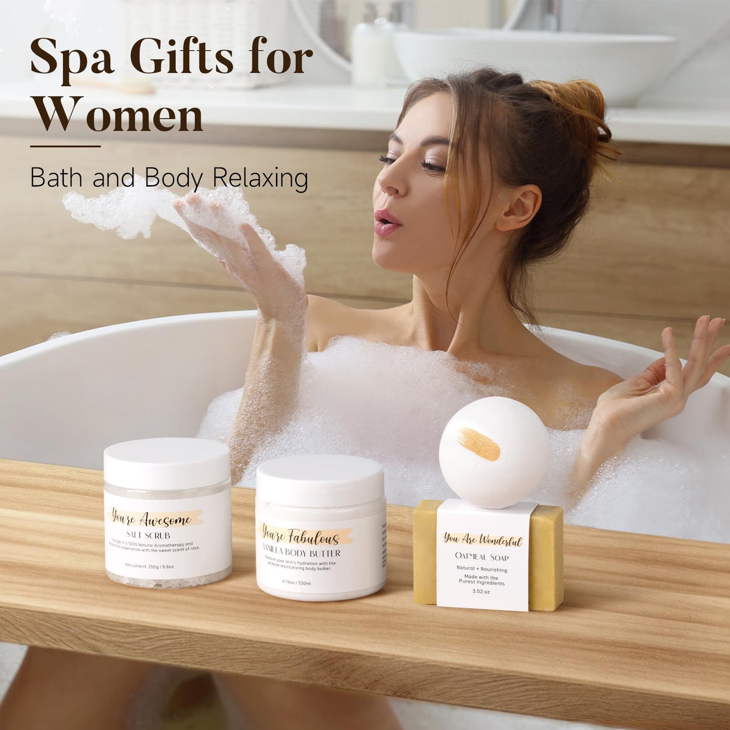 Suhctuptx 13-Piece Spa Gift Set for Women — Self-Care Bath Kit