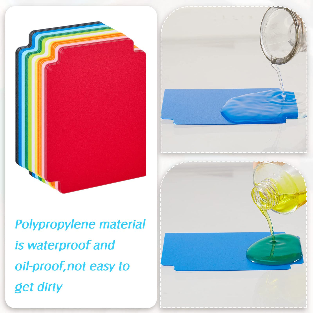 Suilung 50 Pcs Trading Card Dividers Multicolor Frosted Tabs 2.7 x 3.8 in