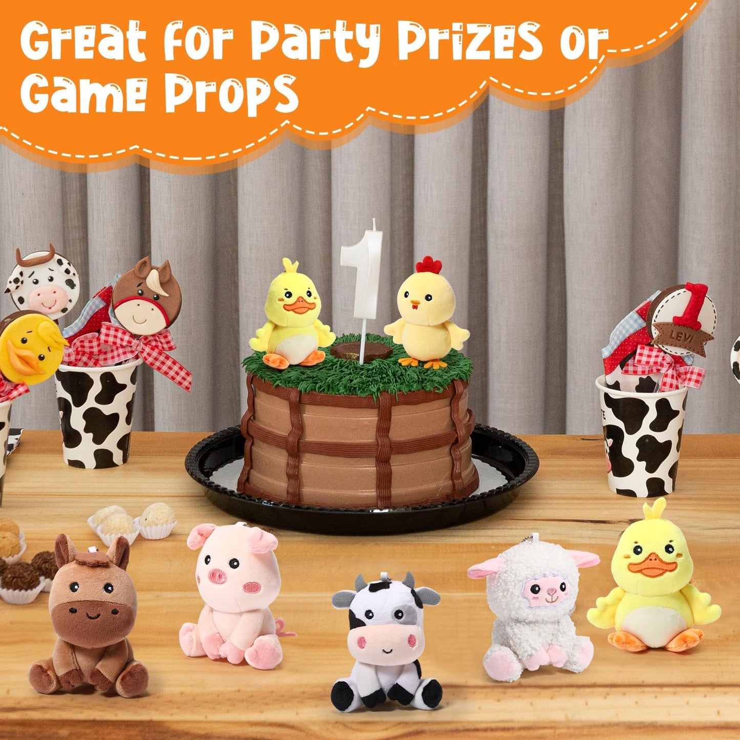 Suilung 12 Pcs Mini Farm Plush Animals – 4 Inch Farm Toys for Decor, Gifts & Classroom