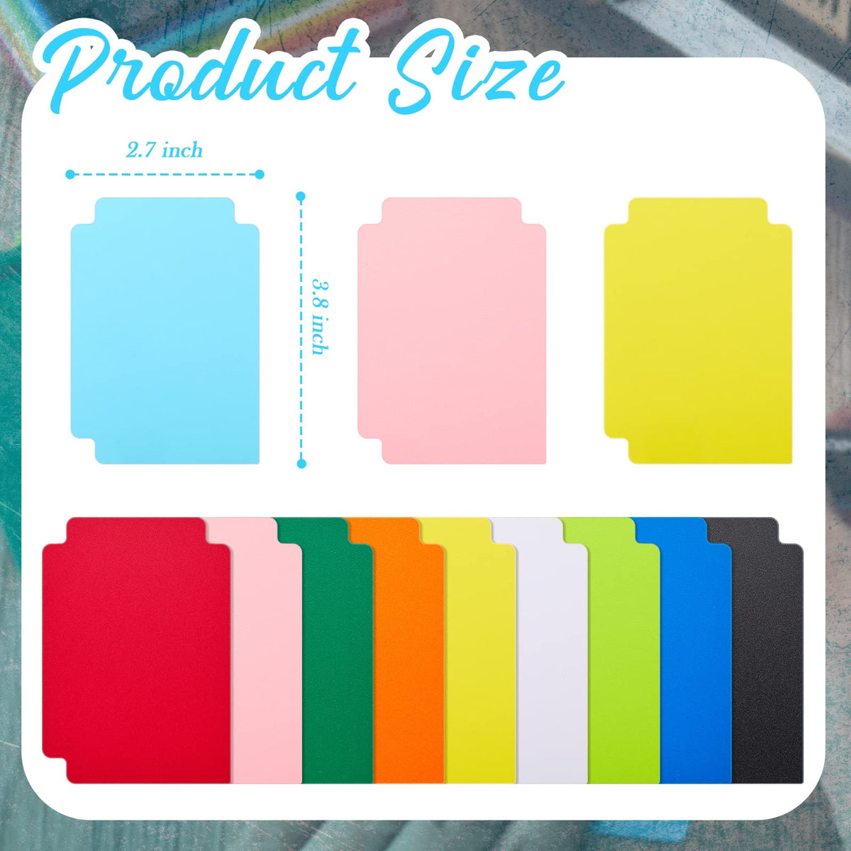 Suilung 50 Pcs Trading Card Dividers Multicolor Frosted Tabs 2.7 x 3.8 in