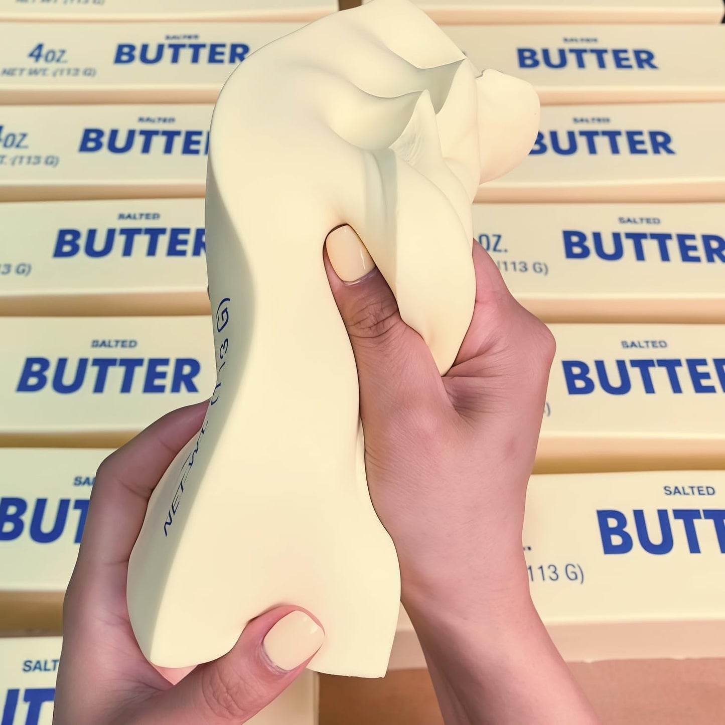 SUISUILE 9.5-Inch Giant Butter Squishy – 2-Pack Large Slow-Rise Squeeze Toys