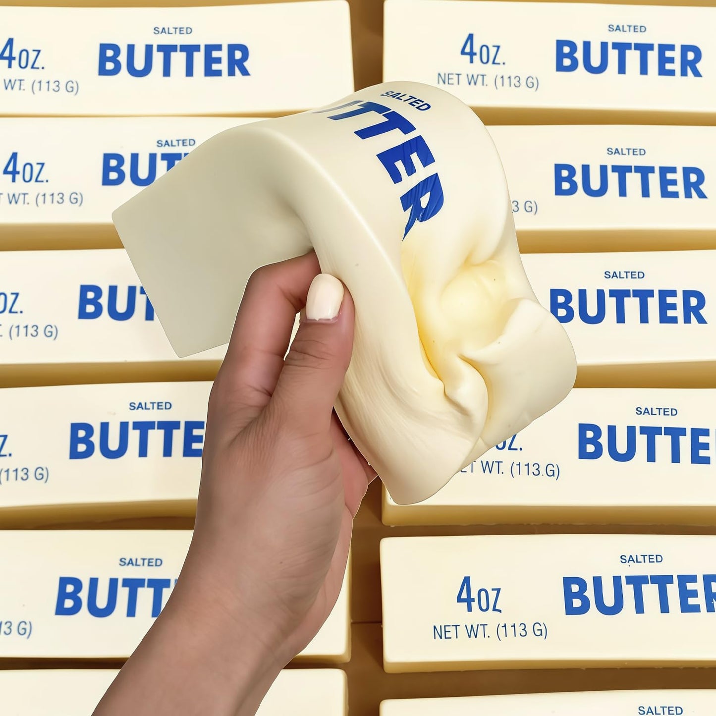 SUISUILE 9.5-Inch Giant Butter Squishy – 2-Pack Large Slow-Rise Squeeze Toys