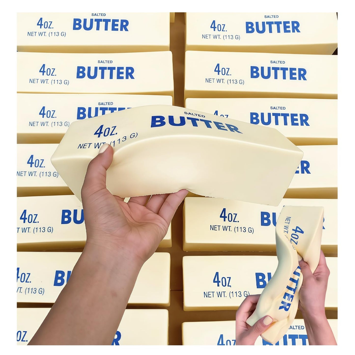 SUISUILE 9.5-Inch Giant Butter Squishy – 2-Pack Large Slow-Rise Squeeze Toys