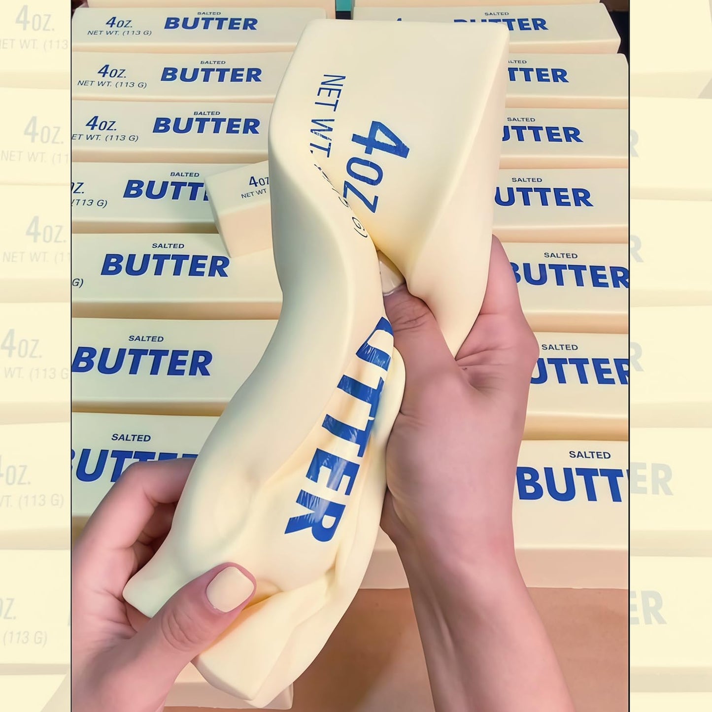 SUISUILE 9.5-Inch Giant Butter Squishy – 2-Pack Large Slow-Rise Squeeze Toys