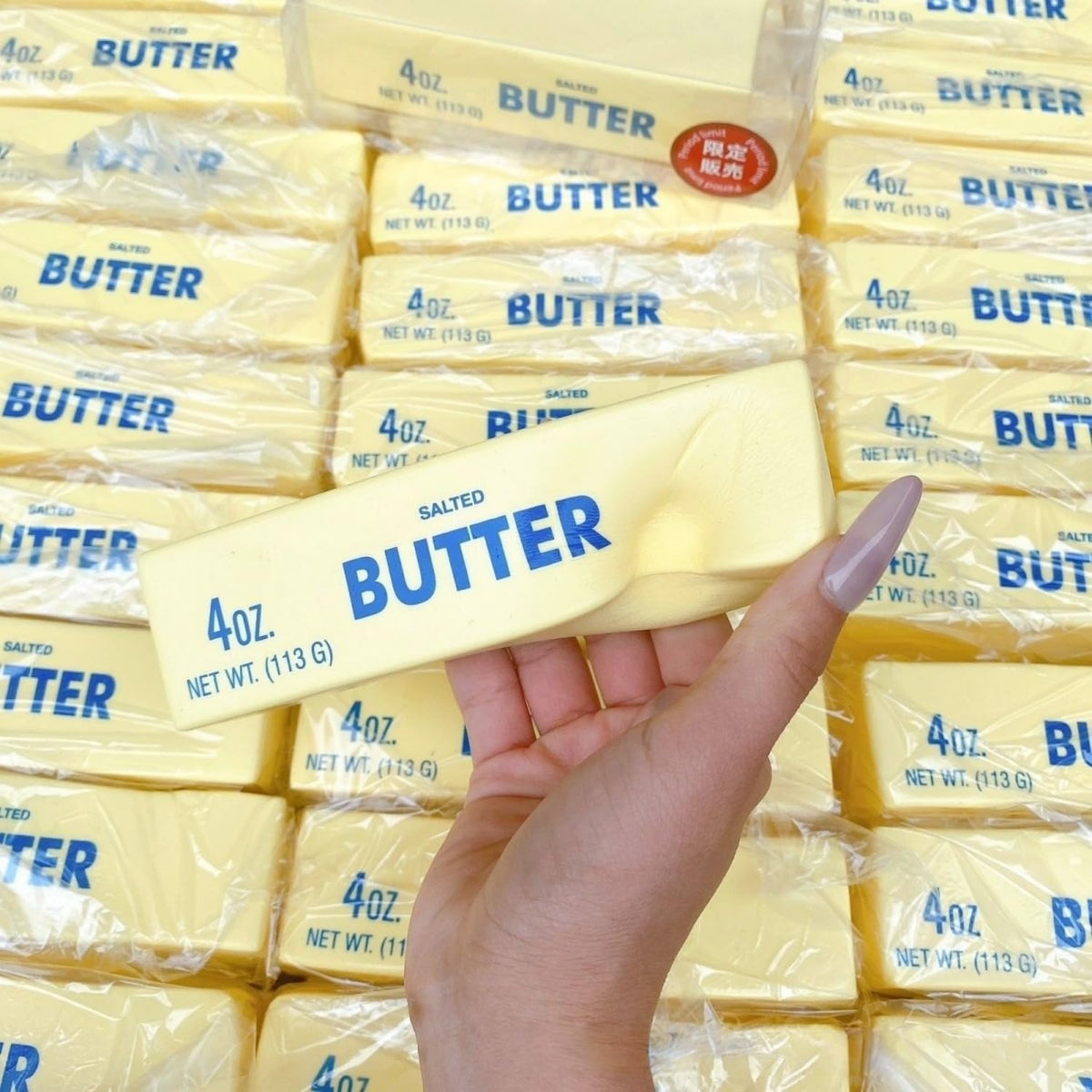 SUISUILE 3 Pcs Butter Squishy Toys – Slow Rising Butter Shaped Fidget Set