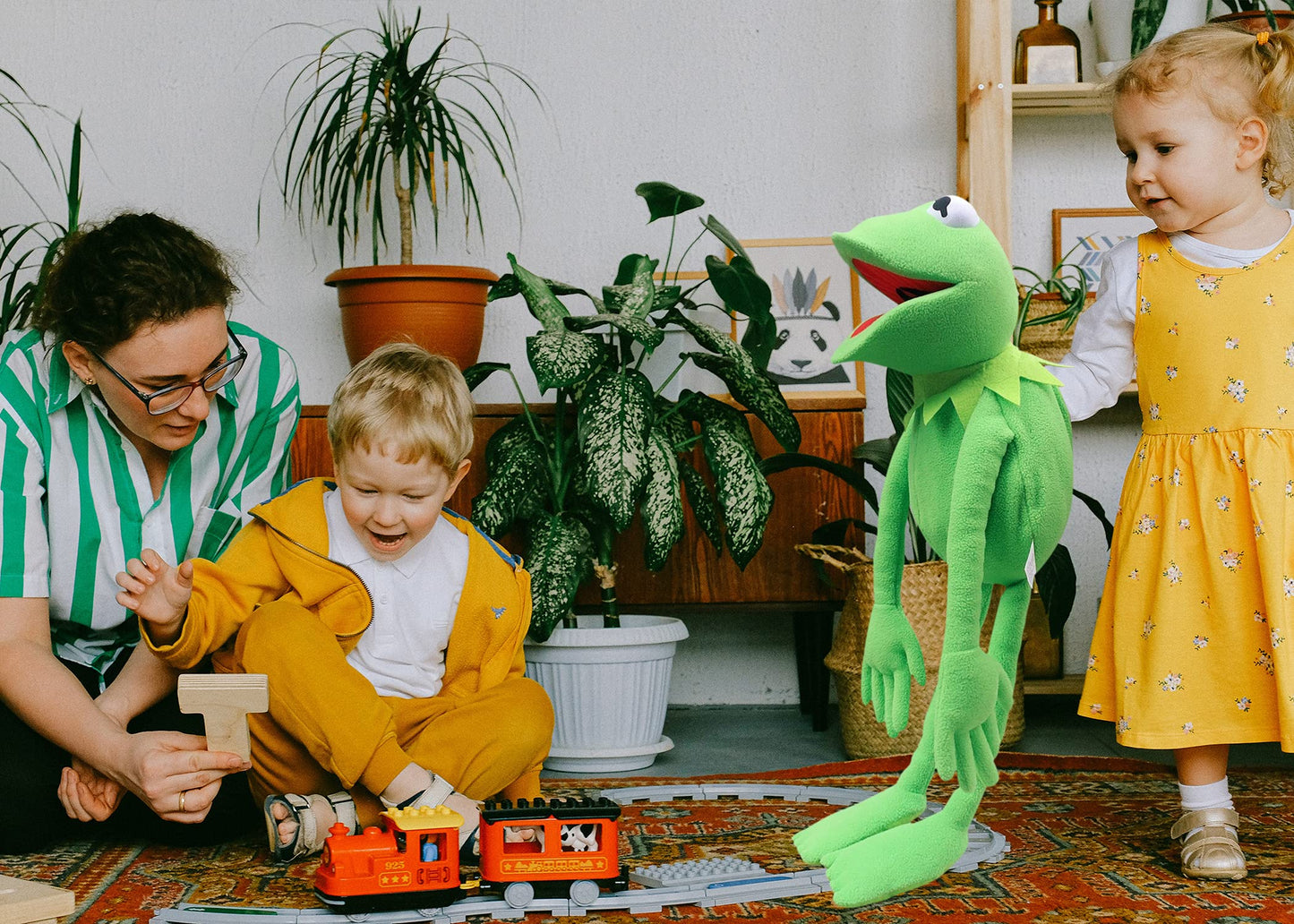 SUIYUEOUR Kermit Frog Hand Puppet 24-Inch Plush — The Muppets Show Inspired