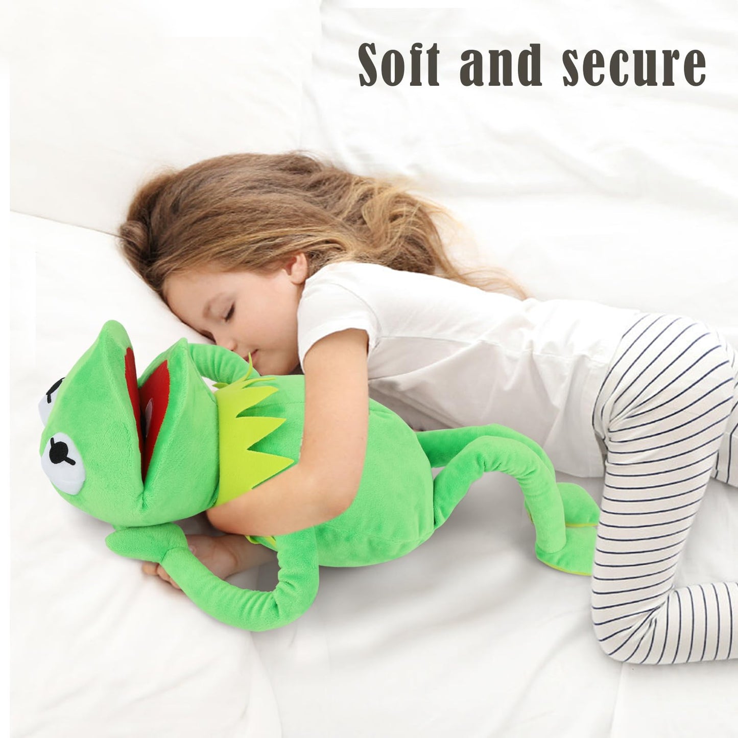 SUIYUEOUR Kermit The Frog Puppet with Control Rod – 24-Inch Plush Puppet for Kids