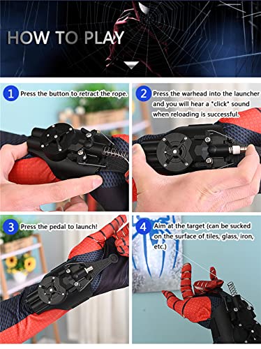 SUIZU Web Shooters: Spider Silk Rope Launcher for Kids | USB Charging