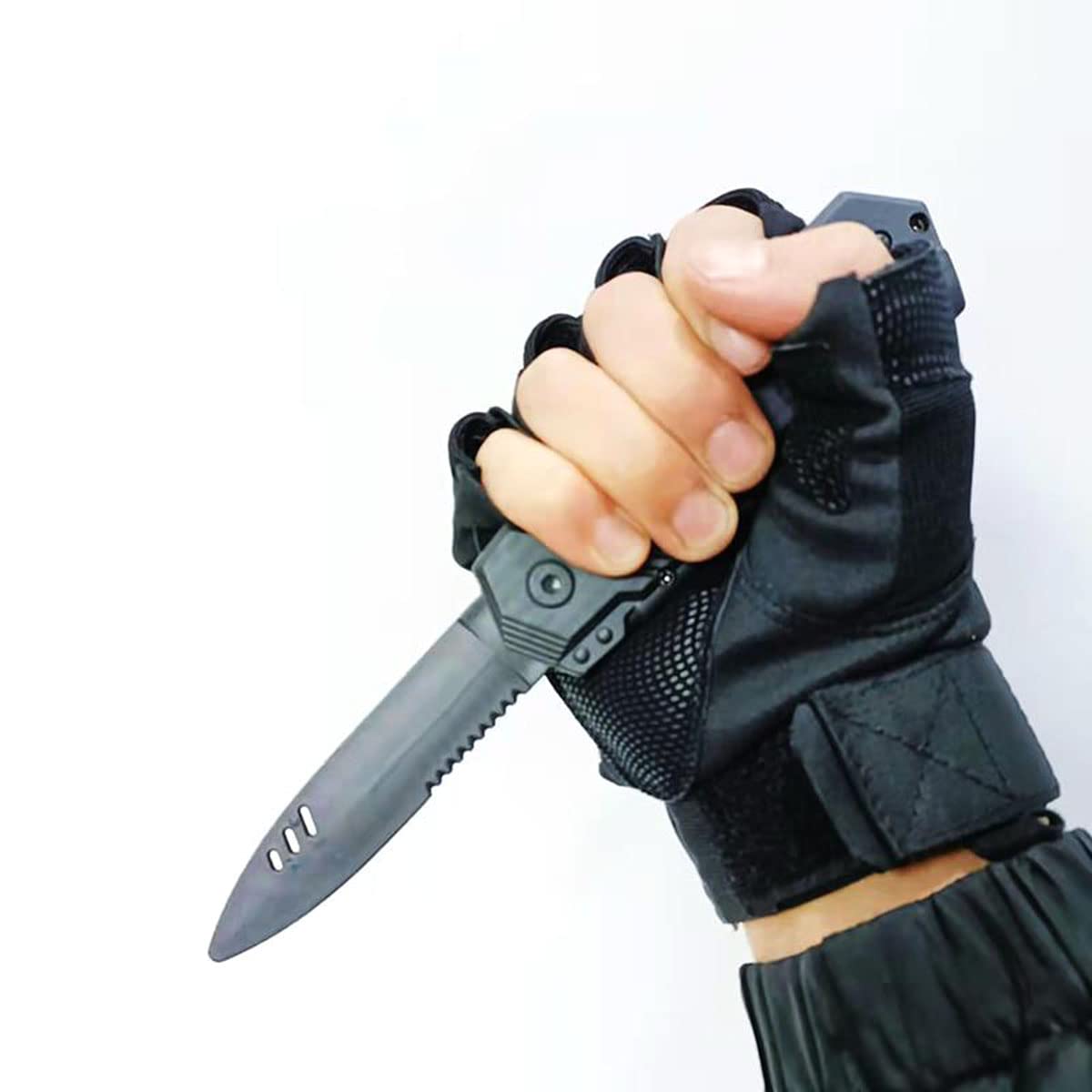 Sujosa 4pcs Retractable Fake Knife Prop — Safe Realism for Halloween, Pranks & Cosplay