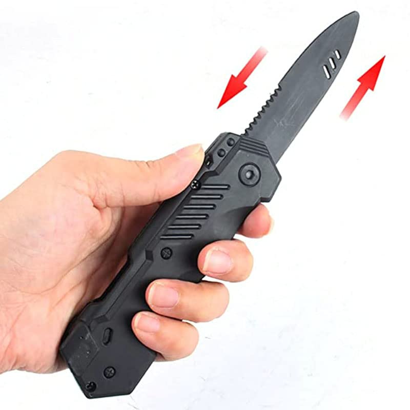 Sujosa 4pcs Retractable Fake Knife Prop — Safe Realism for Halloween, Pranks & Cosplay